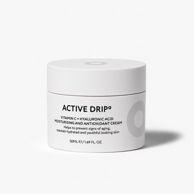 Active Drip Iconic Moisturiser Vitamin C and Hyaluronic Acid antioxidant cream 50ml jar